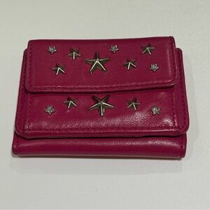 Jimmy Choo Star Stud- Embellished Leather Wallet